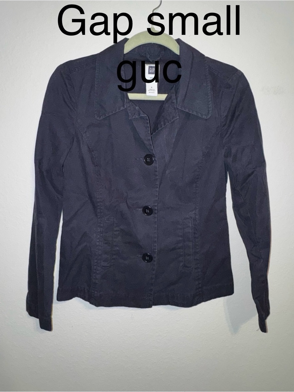 GAP Dark Navy Women's Button Front Blazer Jacket